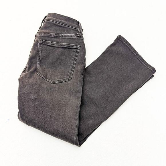 Madewell Mid-Rise Kick-Out Jeans Flared Black Denim Jeans Size 24 Petite - Picture 8 of 8